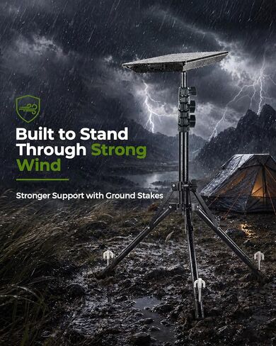 Starlink Mini Tripod Mount | Ground Stakes | 180°Tilt for RV Camping in Saudi Arabia