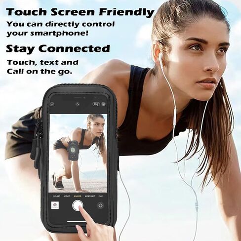Phone Holder for Running, Walking, and Workout - Adjustable Arm Band Armband for iPhone and Cell Phones - Clear Crossbody Phone Pouch Purse with Strap for Women Men in Saudi Arabia