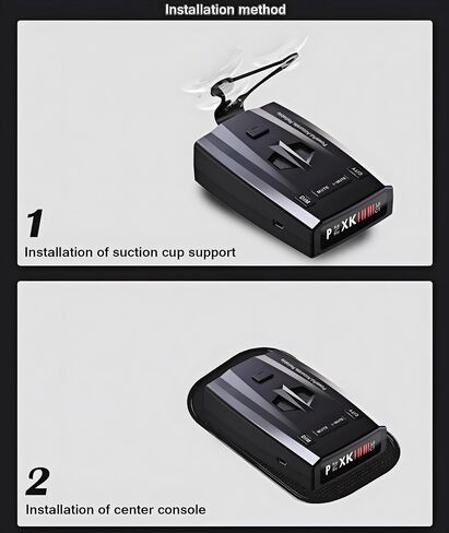Upgraded Radar Detector, Radar Detectors for Cars, Up to 1100 Yards Long Range Detection, X/K/Ka/KU/ST/CT Band & Laser Detection with Voice Alert, Intelligent False Alert Filter Black in Kuwait