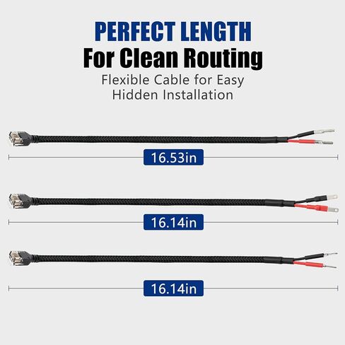 Radar Detector Hardwire Kit with Mirror Tap, RJ11 Power Cord | 3-pack RJ11 hardwire cables with inline fuse, compatible with Uniden R3 R7 R8, Escort, Cobra and Valentine radar detectors. in Saudi Arabia