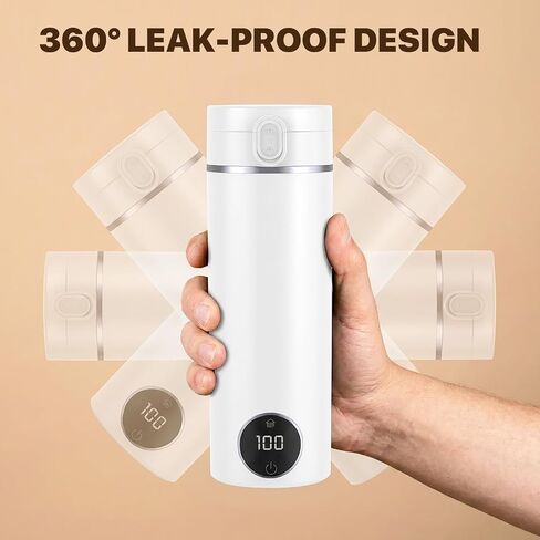 Portable Travel Electric Tea Kettle,6 Preset Temp Plug-in Keep Warm,15 OZ Small Hot Water Boiler,304 Stainless Steel,Auto Shutoff&Boil Dry Protection,Termo Electrico Portatil for Hotel,RV Travel White in Saudi Arabia