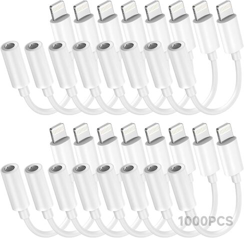 [Apple MFi Certified] 2 Pack Lightning to 3.5 mm Headphone Jack Adapter, iPhone Aux Adapter Converter Dongle Audio Cable Compatible with iPhone 14 13 12 11 X XS 8 7 in Saudi Arabia