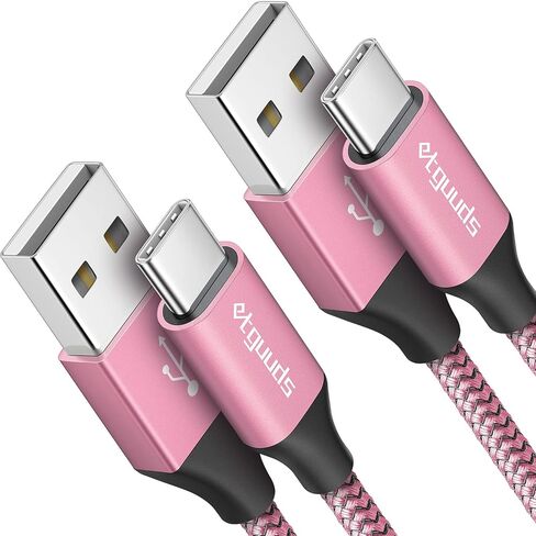 etguuds USB to USB C Cable 3ft, 2-Pack USB A to USB C Charger Cord Type C | Fast Charging for Samsung Galaxy A17 A16 A15 A26 A36 A56, S26 S25 S24 S23 S22 S21 S20 S10, for iPhone 17 16 15, Moto, Gray in Saudi Arabia