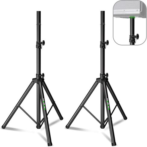Pair of Speaker Tripod Stands 43.7"-70.8" PA DJ 35mm Mount Insert | Metal, Speaker Stands Pair, Height Adjustable, Floor in Saudi Arabia
