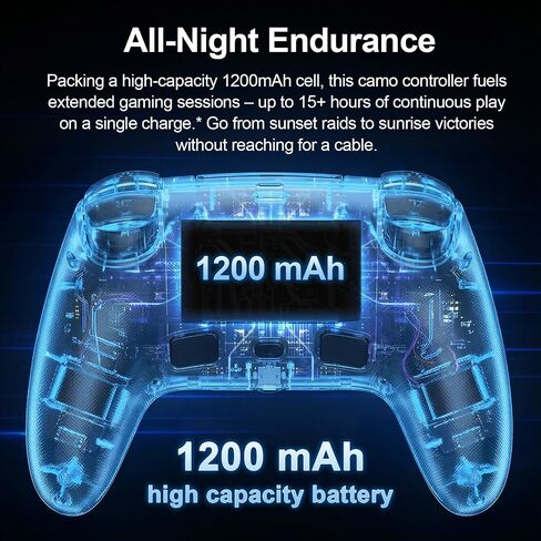 Nonbliep for PS5 Controller, Wireless Controller for PlayStation 5, PS5 Slim/Pro & PC, with 9 Colors RGB Light, Dual Vibration, Turbo, Programmable, 3.5mm Audio Jack & Speaker (Camouflage) in Saudi Arabia
