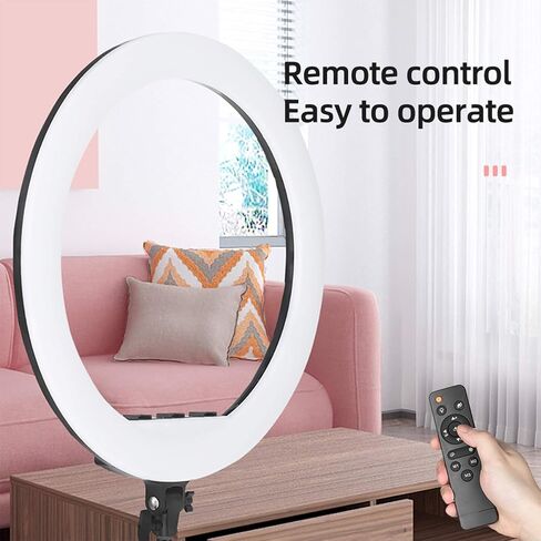 AMBITFUL Ring Light RL-480 18in Ring Light Lamp 60Ws 3000~6000K 480 Beads LED with 180cm Light Stand,Carrying Bag for Live Streaming/SLR Camera/Phone Video Shooting (2PCS) in Saudi Arabia