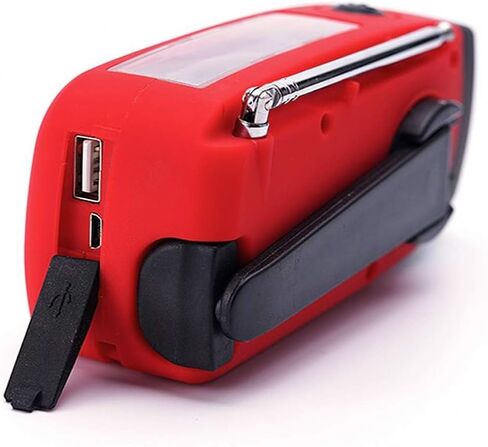 FM/AM/NOAA Weather Radio Hand Crank Self Powered Solar Portable Mini Emergency Survival Radios with 3 LED Super Bright Flashlight 2000mah Battery Operated Power Smart Phone Charger,SOS in Kuwait