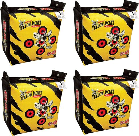 Morrell Yellow Jacket YJ-425 Outdoor Portable Archery Bag Target with 2 Shooting Sides, 10 Bullseyes, and Carry Handle, Yellow - Adult Field Point Backyard Practice Target in Saudi Arabia