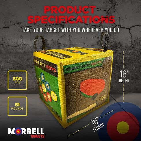 Morrell Targets 4-Sided Double Duty Field Point Archery Shooting Bag – Portable Backyard & Outdoor Target for Bows up to 500 FPS with 50+ Bullseye Points in Saudi Arabia