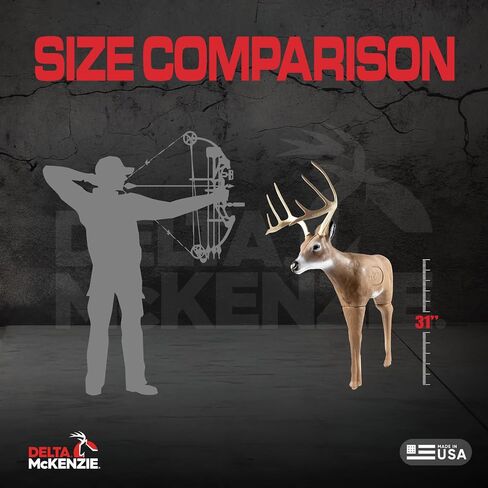 Delta McKenzie Intruder 3D Deer Archery Target - Broadhead Compatible Self-Healing Foam with Replaceable Vital Core - Outdoor Bowhunting Practice Target for Compound Bows & Crossbows (350 FPS Rated) in Saudi Arabia