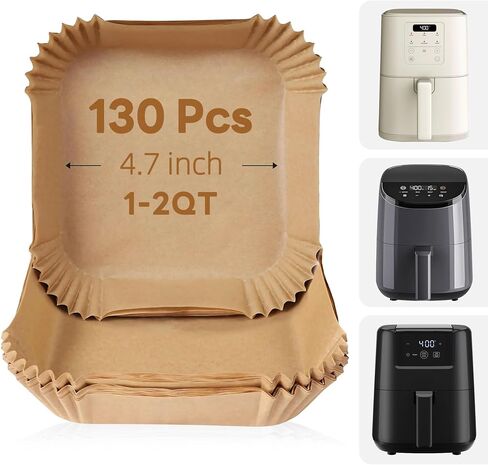 130 Pcs Small Air Fryer Liners Disposable 2 Qt for COSORI 2.1 Qt Air Fryer in Saudi Arabia