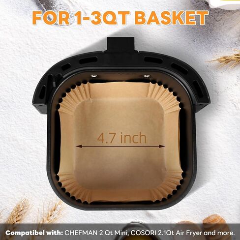 130 Pcs Small Air Fryer Liners Disposable 2 Qt for COSORI 2.1 Qt Air Fryer in Saudi Arabia