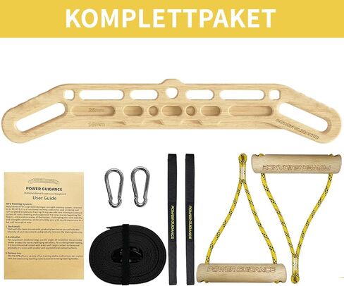POWER GUIDANCE Wooden Hangboard Portable Rock Climbing Hangboard with Suspension Training Function, Enhance Finger Grip Strength, Indoor and Outdoor Use in Saudi Arabia