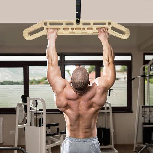 POWER GUIDANCE Wooden Hangboard Portable Rock Climbing Hangboard with Suspension Training Function, Enhance Finger Grip Strength, Indoor and Outdoor Use in Saudi Arabia