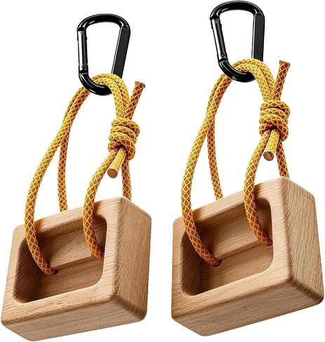 Portable Hangboard, Pinch Block, Set of 2, Wooden Climbing Training Holds for Finger, Grip and Upper Body Strength in Kuwait