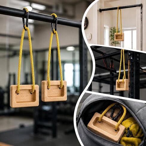 Portable Hangboard, Pinch Block, Set of 2, Wooden Climbing Training Holds for Finger, Grip and Upper Body Strength in Kuwait