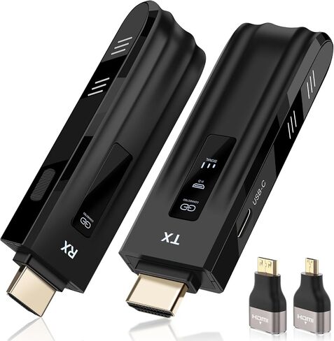 Beyn Wireless HDMI Transmitter and Receiver,2026 Upgraded LED Display,4K Decode & 1080P Output,Plug and Play Wireless HDMI Extender,Compatible with PC/Laptop/Camera/HDTV/Projector/TV Box in Saudi Arabia