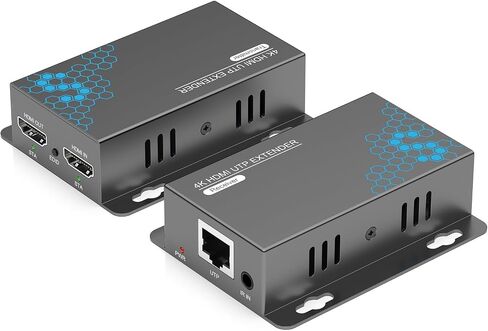 4K HDMI Extender Over Ethernet CAT5e/CAT6/6a/CAT7 230FT 4K@30Hz | Equipped with IR, Loop Out, PoC & EDID for Home Theater, Office, Church, Classroom & Digital Signage, with Mounting Holes in Saudi Arabia