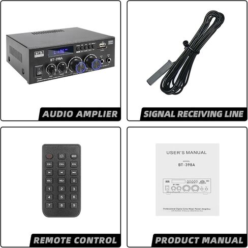 BT-398A Bluetooth 5.0 Stereo Receivers,2 Channel 450W Home Amplifier in Saudi Arabia