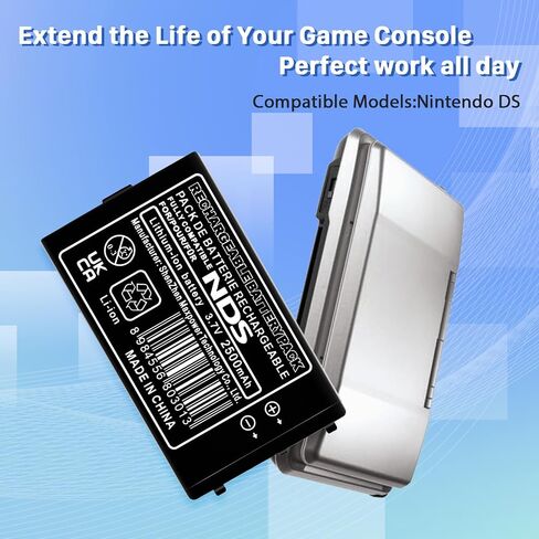 1 Pack NTR-003 Battery, 2026 New Upgraded (2500mAh) Li-ion Replacement Battery for Nintendo DS NDS Game Console NTR-001 Battery, with Repair Tool Kit (Not for DSi, DSi XL, DSi LL) in Kuwait