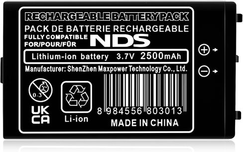 1 Pack NTR-003 Battery, 2026 New Upgraded (2500mAh) Li-ion Replacement Battery for Nintendo DS NDS Game Console NTR-001 Battery, with Repair Tool Kit (Not for DSi, DSi XL, DSi LL) in Kuwait