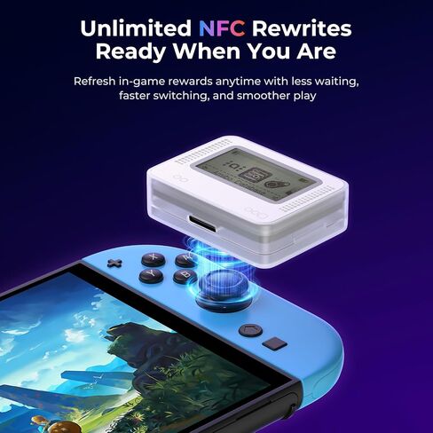 Allmiibo Ultra NFC Emulator with 4000+ Built-in Files for Nintendo Switch | Unlimited Scans, 1.2-in LCD, Auto UID Regeneration, USB-C Charging, Works with Wii U and 3DS in Kuwait