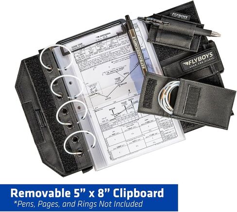 FlyBoys Reversible Kneeboard for Left and Right Handed Pilots | Ambidextrous Design, Removable Pouches, Flexible Clipboard, And Seven Eyelets For Organization in Saudi Arabia