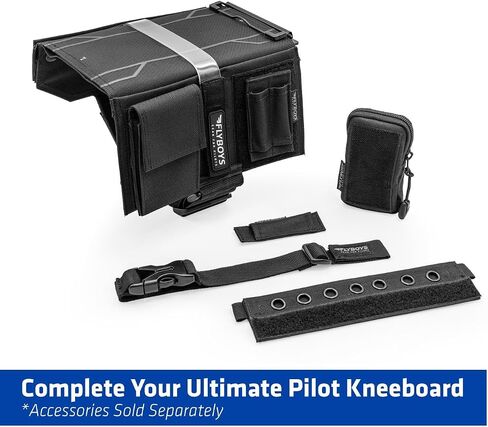 FlyBoys Reversible Kneeboard for Left and Right Handed Pilots | Ambidextrous Design, Removable Pouches, Flexible Clipboard, And Seven Eyelets For Organization in Saudi Arabia