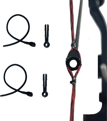 2Pcs Archery Peep Sight Compound Bow 3/16 Rubber Tube Peep Sight Bow String Tubing with Buckle for Hunting Shooting Targeting Accessories in Saudi Arabia