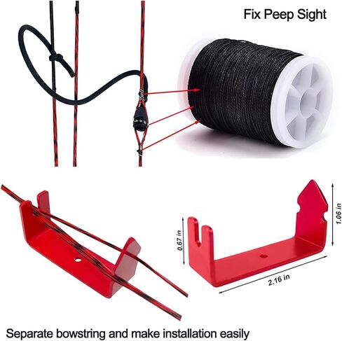 Archery Peep Sight Tubing, 1/4" 3/16" Tube Peep Sights with Bowstring Separator Tool or Bow String Peep Sight Splitter for Compound Bow Hunting Shooting Accessories (Peep Sight Kit) in Saudi Arabia