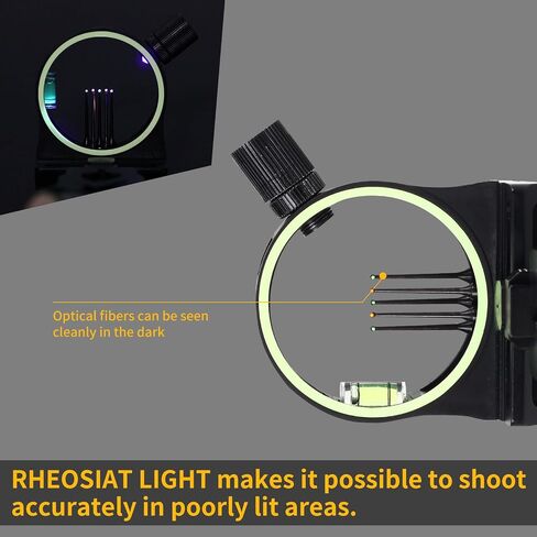 5 Pin .029 Fiber Optic Bow Sight w/Light for Compound Bow, RH | Tool-free micro adjustment,aircraft aluminum frame,anti-glare coating,wide field of view,shockproof build,all-weather use in Saudi Arabia
