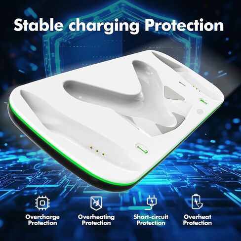 Charging Dock Compatible with Meta Quest 3/3S, Magnetic Fast Charging | With 2 Rechargeable Batteries, Charging Protection, Compatible with VR Headset Controller Accessories, Closable LED Indicator in Saudi Arabia
