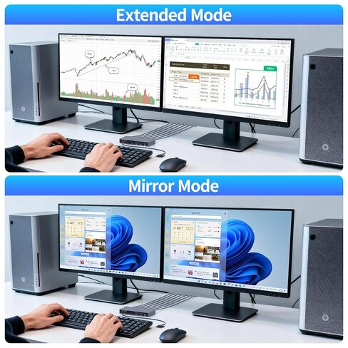 Unitek KVM Switch 2 شاشات 2 أجهزة كمبيوتر DisplayPort شاشة مزدوجة 4K 60 هرتز | DP KVM Switcher 2PC 4 منافذ USB 3.0 للوحة المفاتيح والماوس والأقراص الصلبة والطابعة المنزلية والمكتبية والألومنيوم الرمادي (لا يدعم HDMI) in Kuwait