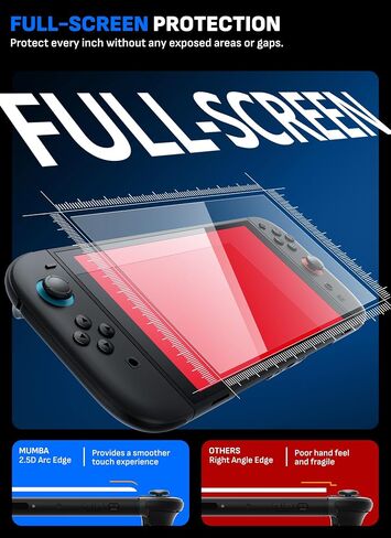Mumba Screen Protector for Nintendo Switch 2 with Auto-Alignment Kit, 2 Pack 9H Tempered Glass Ultra-Thin Transparent HD Clear, Scratch and Crack Resistant, Case-Friendly, Bubble-Free Easy Install in Kuwait