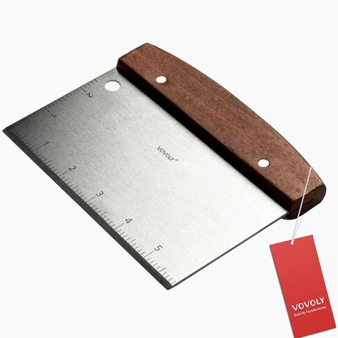 Extra Wide Griddle Scraper, 5.5''x5.5'' Smashed Burger Scraper Grill Scraper Spatula Burger Turner - Full Tang Wooden Handle Professional Grade Grill Accessories, Knife Grade Stainless Steel in Kuwait
