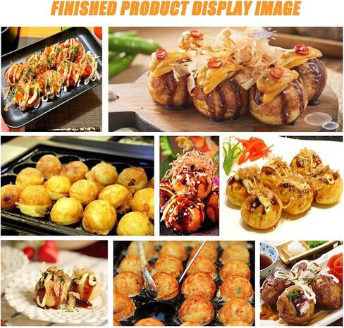 Electric Takoyaki Maker, Commercial Takoyaki Maker,with Takoyaki Tools, Temperature Control Range 0-300℃, For Cafes Bakery Shops (a) A in Saudi Arabia