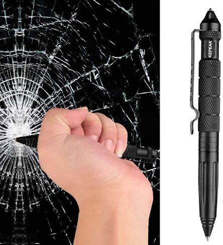 Military Tactical Pen, Professional Self Defense Pen, Emergency Glass Breaker Pen - Tungsten Steel, Writing EDC Survival Tool with 6 Refill in Saudi Arabia