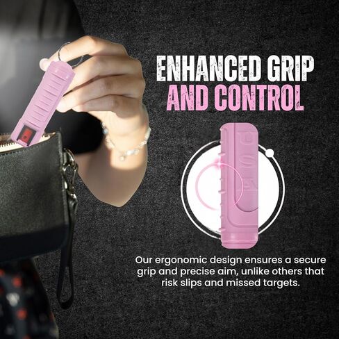 Police Magnum Belt Clip Pepper Spray Combo Safety Kit- Maximum Heat Strength OC with Pink Pocket Knife Self Defense- Made in The USA- 1 Pack Soft Pink H.S & PNK KNF in Saudi Arabia