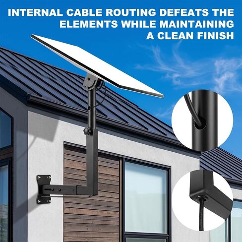 Starlink Gen 3 Mount, Adjustable Starlink V3 Mounting Kit with Aluminum Pipe Adapter, Rustproof Satellite Dish Roof Wall Mount, Compatible with Concrete and Wood Walls in Saudi Arabia