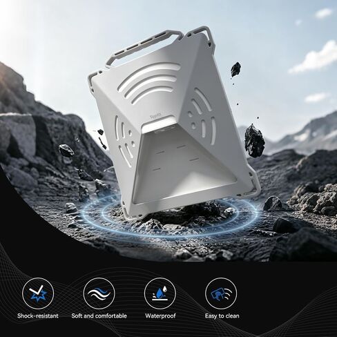 for Starlink Mini Protective Cover, Silicone Rain Dust Weather Protection Case with Carry Handle and Hanging Hook for Starlink Standard Mini, Waterproof Shockproof Hexagonal Design, Easy Install Grey in Saudi Arabia