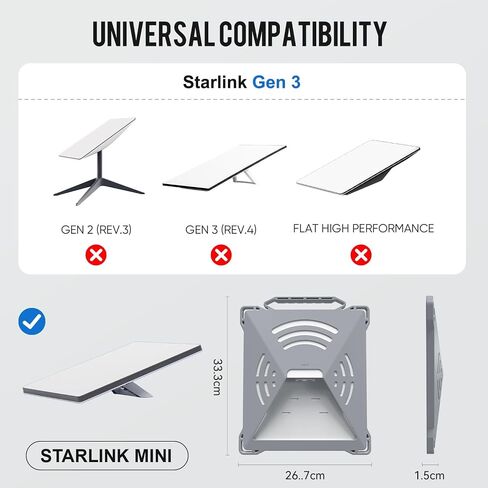 for Starlink Mini Protective Cover, Silicone Rain Dust Weather Protection Case with Carry Handle and Hanging Hook for Starlink Standard Mini, Waterproof Shockproof Hexagonal Design, Easy Install Grey in Saudi Arabia