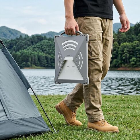 for Starlink Mini Protective Cover, Silicone Rain Dust Weather Protection Case with Carry Handle and Hanging Hook for Starlink Standard Mini, Waterproof Shockproof Hexagonal Design, Easy Install Grey in Saudi Arabia