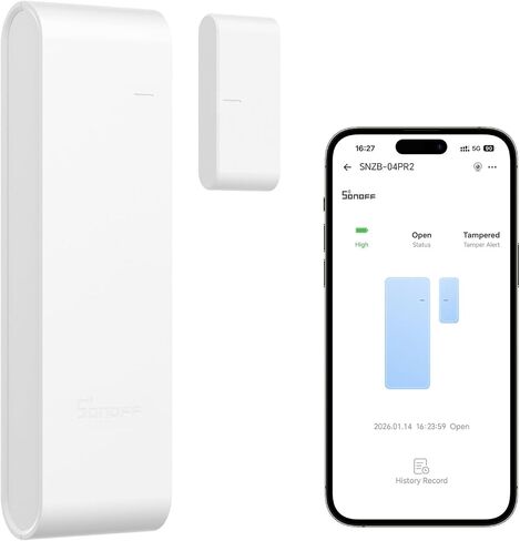SONOFF SenseGuard DW Gen2 SNZB-04PR2 Zigbee Door Window Contact Sensor, Open/Close Monitoring, Tamper Proof, Phone Alert, Home Security Alarm, Works with Alexa, Home Assistant & SmartThings, 4-Pack in Saudi Arabia