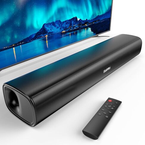سايين ساوند بار للتلفزيون الذكي، ذروة الطاقة 60 وات، تحديث 2026 | صوت متوازن، TV-ARC/Bluetooth5.3/مدخل بصري/AUX، صوت محيطي لصوت المسرح المنزلي للتلفزيون/الكمبيوتر/الألعاب، قابل للتركيب على الحائط in Kuwait