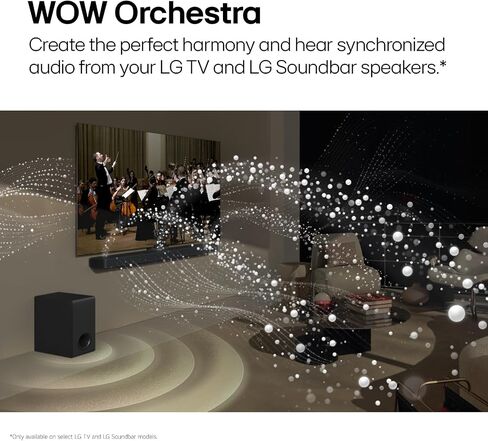 LG S95TR 9.1.5-Channel OLED evo TV Matching Home Theater Soundbar with Rear Surround Speakers and Wireless Subwoofer, Wow Orchestra, Dolby Atmos, WOWCAST Built-in in Kuwait