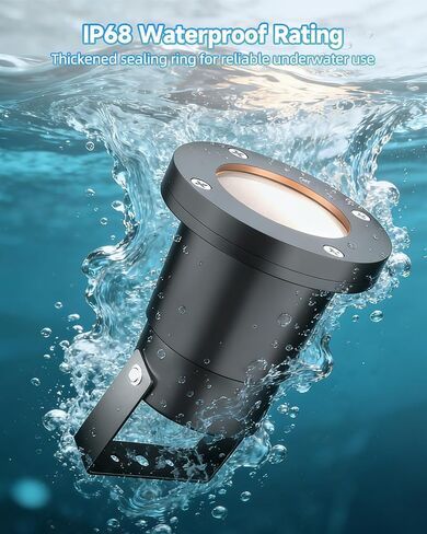 Fountain Lights 12V Underwater Pond Lights IP68 5W MR16 1-Pack | IP68 Waterproof, 2700K Warm White, Replaceable MR16 LED Bulb, for Submersible Pond Lights Fountain Outdoor in Kuwait