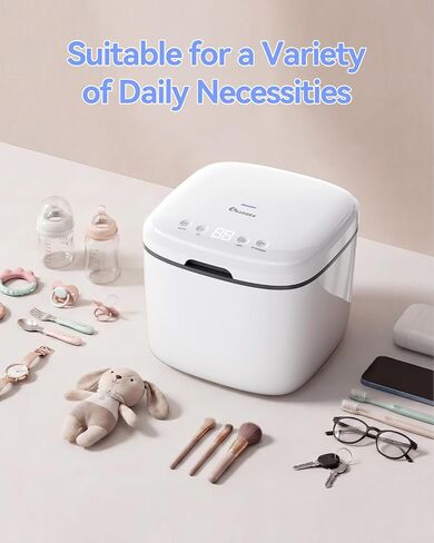 IAGREEA UV Cleaning and Dryer, 4 in 1 UV Box with 2 Fluorescent Tubes | One-Click Sstart, Touch Control, 72H Storage, Suitable for Toys/Toothbrushes/Keys/Other Household Items in Saudi Arabia