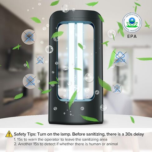 SANSI 42W UV Light Sanitizer with Remote Control Timer, UVC LED Lamp | 254nm Wavelength, Portable Ultraviolet Light for Bedroom Hotel Kitchen Bathroom Cleaning- Ozone Free in Saudi Arabia