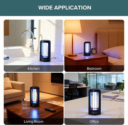 SANSI 42W UV Light Sanitizer with Remote Control Timer, UVC LED Lamp | 254nm Wavelength, Portable Ultraviolet Light for Bedroom Hotel Kitchen Bathroom Cleaning- Ozone Free in Saudi Arabia