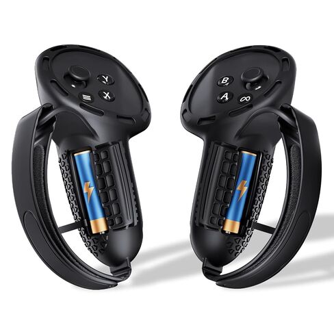 SUPERUS Upgraded Controller Grips Cover Compatible with Meta Quest 3S/Quest 3 Accessories, All-Silicone Controller Grips for Quest 3S/Quest 3 with Battery Opening and Knuckle Straps Protector in Saudi Arabia